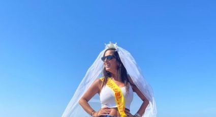 Todo sobre el vestido de boda rosa de Anabel Pantoja